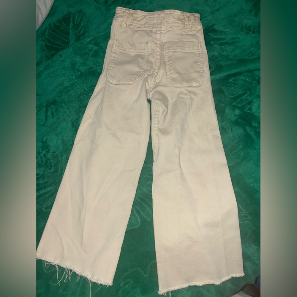 Tan khaki jeans by Zara adjustable waist size 6